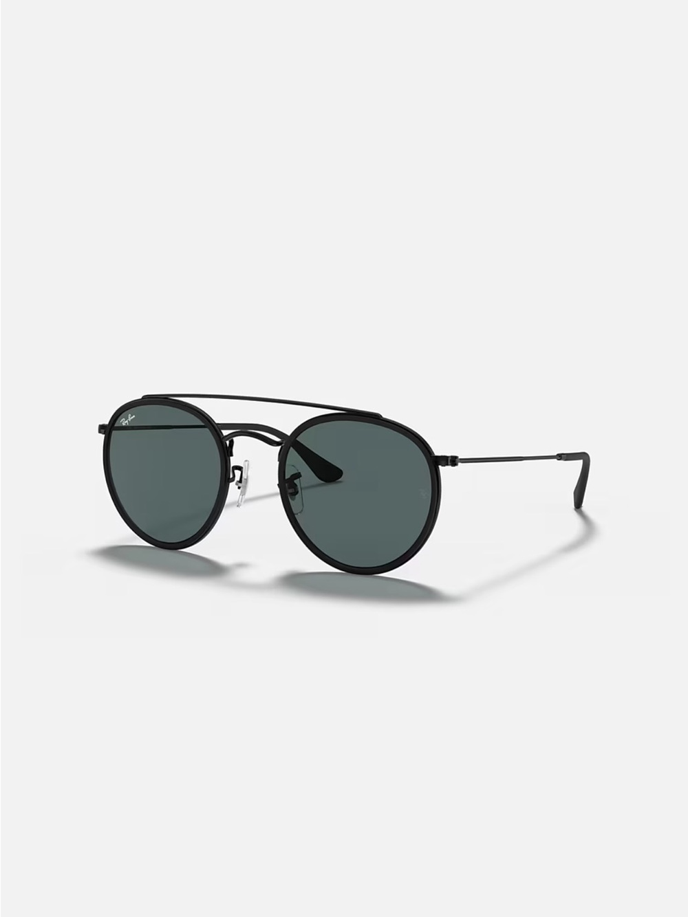 NWOT Ray-Ban Black Double-Bridge Round Sunglasses